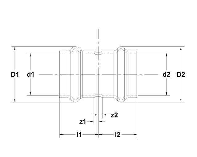 Apollo 1" Press Coupling with Stop