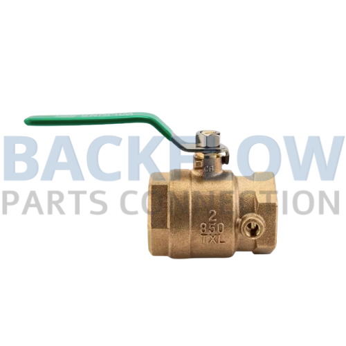 Wilkins 2" 850 Union Ball Valve - Tapped [Lead Free]