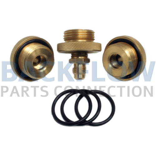 Mid-West Quick Connect Test Cock Adapters (1/2" NPT x 1/4" Flare) (Set of 3)