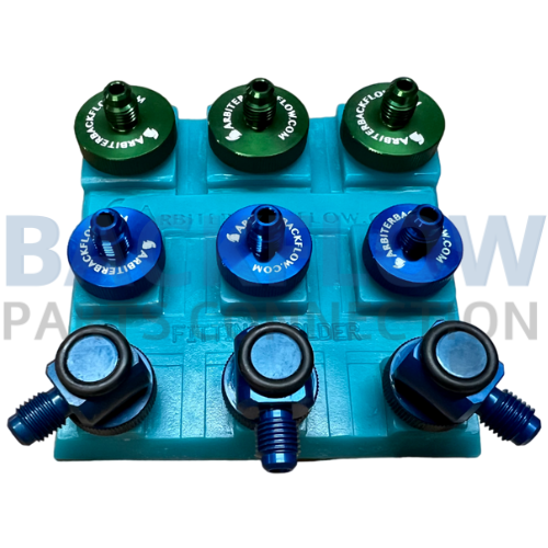 [QTSWSAH] Arbiter 1/4" Anodized Aluminum Swivel Quick Connect Test Fittings w/ Holder (Set of 9) 